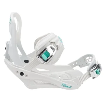 Layla Women’s Snowboard Bindings White Teal M/L 8-10