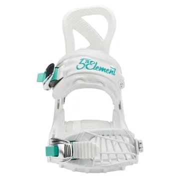 Layla Women’s Snowboard Bindings White Teal M/L 8-10