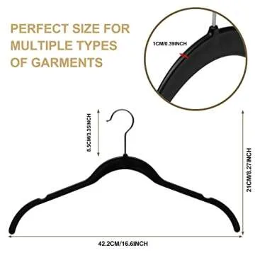 Quality Hangers 100-Pack Ultimate Closet Organizer Bundle - Space-Saving, Heavy-Duty Non-Velvet & Slim Plastic Hangers with Swivel Hooks - Ideal for All Garments - Black