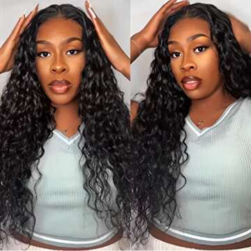 UNICE Pre cut Lace Wear Go Glueless Wig Water Wave Wig Human Hair 6x4.75 HD Lace Closure Wigs Pre Pl...