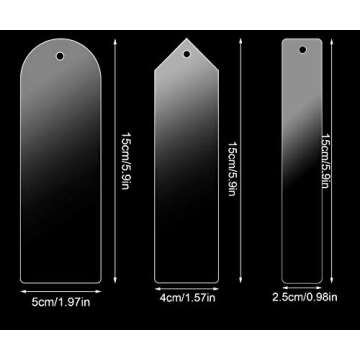 Penta Angel Blank Clear Acrylic Bookmarks - 30Pcs with Mini Tassels for DIY Crafts