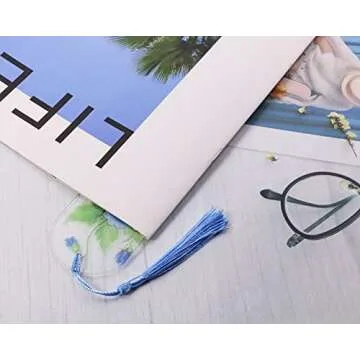 Penta Angel 30Pcs Clear Acrylic Bookmarks for DIY Projects