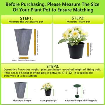 Adjustable Height Plant Risers for Large Pots