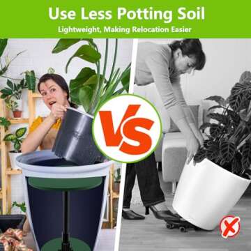 Adjustable Height Plant Risers for Large Pots