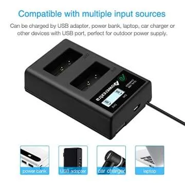 Powerextra LP-E17 Batteries and USB Charger Compatible with Canon LP-E17 Battery and Canon RP Rebel SL2 SL3 T6i T6s T7i M3 M5 M6 200D 77D 750D 760D 800D 8000D KISS X8i Camera