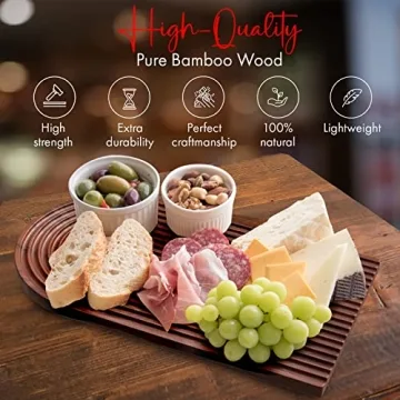 Stylish NELUMB Bamboo Cutting Board and Serving Tray