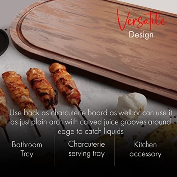 Stylish NELUMB Bamboo Cutting Board and Serving Tray
