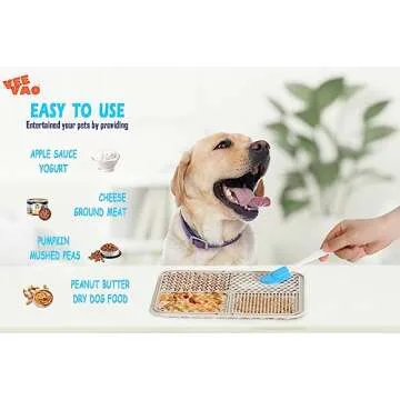 VEEVAO XL Lick mat for Large Dogs Breed, 12"×10" Food Grade Silicone Dog Lick Mat with Suction Cups, Lick Matts for Large Dogs Anxiety Reliever, Peanut Butter Lick Mat for Boredom Breaker (Grey)