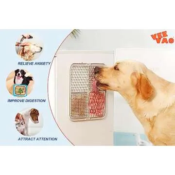 VEEVAO XL Lick mat for Large Dogs Breed, 12"×10" Food Grade Silicone Dog Lick Mat with Suction Cups, Lick Matts for Large Dogs Anxiety Reliever, Peanut Butter Lick Mat for Boredom Breaker (Grey)