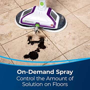 BISSELL® SpinWave Pet Hard Floor Corded Spin Mop Cleaner with Washable mop Pads for Sealed Hard Floors, 20399