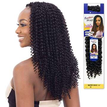 MULTI PACK DEALS! FreeTress Crochet Braids Water wave 14" (5-PACK, 1B)