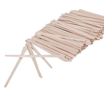 Senkary 600 Pieces Small Waxing Sticks Wood Wax Sticks Craft Applicator Sticks for Hair Eyebrow Nose Removal