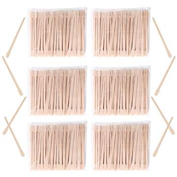 Senkary 600 Pieces Small Waxing Sticks Wood Wax Sticks Craft Applicator Sticks for Hair Eyebrow Nose Removal