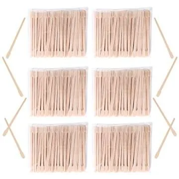 Senkary 600 Pieces Small Waxing Sticks Wood Wax Sticks Craft Applicator Sticks for Hair Eyebrow Nose Removal