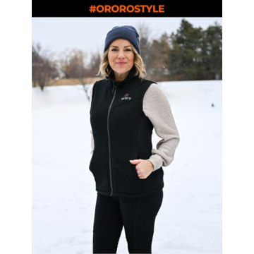 Women’s Heated Fleece Vest by ORORO - Lightweight & Cozy
