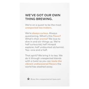 TAZO Tea Bags, Wild Sweet Orange Unsweetened Herbal Tea, Caffeine-Free, 20 Tea Bags, 6 Count