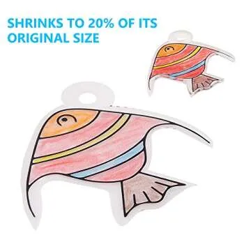 Shrinky Art Kit - 166 Pcs with Keychain Accessories for Fun Crafts
