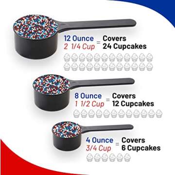 4th of July Nonpareil Sprinkles for Decorating Cupcakes, Cakes, Cookies, and Ice Cream! Red White and Blue Patriotic 4th July Independence Day Sprinkles Made in America (4 oz)