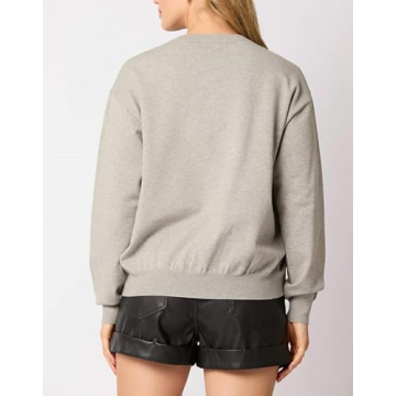 NUFIWI Women Chrisrtmas Sequin Nutcracker Sweatshirts Long Sleeve Cute Sparkly Shirts Xmas Crewneck Pullover Sweatshirts Gray