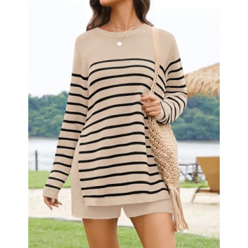 Shop NENONA Women's Cozy Striped Summer Sweater Set