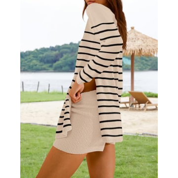 Shop NENONA Women's Cozy Striped Summer Sweater Set