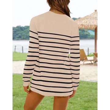 Shop NENONA Women's Cozy Striped Summer Sweater Set