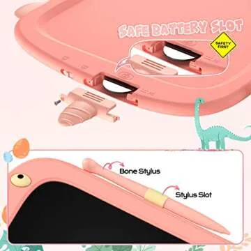 TEKFUN Toddler Toys - Unicorn LCD Writing Tablet 8.5'' Doodle Board | 3+ Year Old Kids Birthday Valentine Gifts | Travel Drawing Pad Learning Toys Age 3 4 5 6 7 Little Kids (Pink)