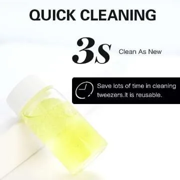 Eyelash Extensions Tweezer Cleaner/Liquid Glue Remover and Sponge Ball For Lash Extension Tools Tweezers for Eyelash Extensions