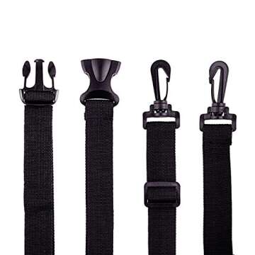 STMK 2 Pack Dog Treat Pouch, Dog Training Treat Pouch with Waist Shoulder Strap, 3 Ways to Wear, Easily Carries Toys, Kibble, Treats for Dog Walking, Dog Training, Puppy Training (Grey and Black)