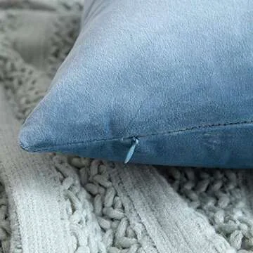 MIULEE Velvet Pillow Covers and Sheer Curtains Set