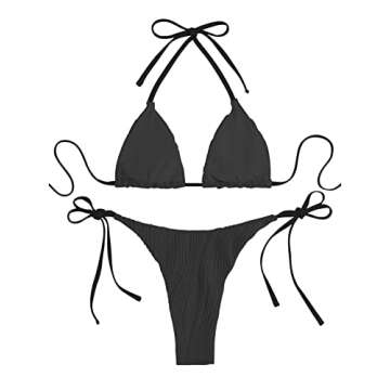 Stylish SweatyRocks Women's Ribbed Bikini for Summer