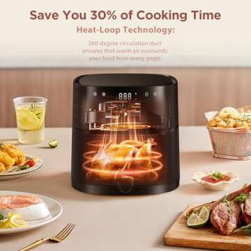 HAIMEEC Air Fryer 8-in-1 with 6.3 Qt Spacious Capacity