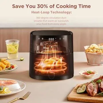 HAIMEEC Air Fryer 8-in-1 with 6.3 Qt Spacious Capacity