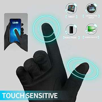 Achiou Women Winter Touchscreen Gloves Soft Comfortable Thermal Elastic Stretch Texting Glove for Tr...