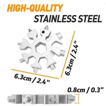 Gifts for Men, 18-in-1 Snowflake Multitool, Unique Mens Gifts for Dad Him Husband Grandpa, Dad Gifts for Men Who Have Everything, Birthday Gifts for Men, Cool Gadgets Tools for Men
