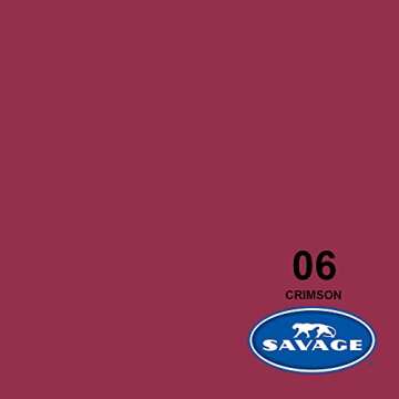 Savage Seamless Paper Photography Backdrop - Color #6 Crimson, Size 107 Inches Wide x 36 Feet Long, Backdrop for YouTube Videos, Streaming, Interviews and Portraits - Made in USA