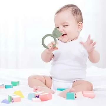Dirbabi Silicone Teether for Babies - BPA Free, Cute Design