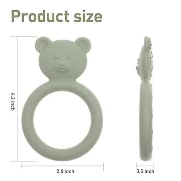 Dirbabi Silicone Teether for Babies - BPA Free, Cute Design