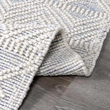 Hauteloom Ginter Hand Woven Wool Runner Rug for Hallways