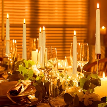 Yongmao Real Wax Flameless Taper Candles with Remote