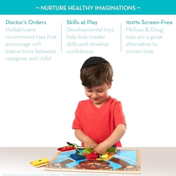 Melissa & Doug Puzzle Board for Kids - Learn Dressing Skills