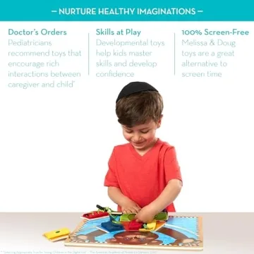 Melissa & Doug Puzzle Board for Kids - Learn Dressing Skills