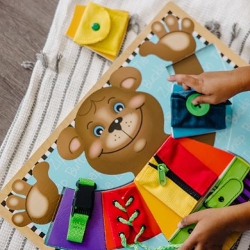 Melissa & Doug Puzzle Board for Kids - Learn Dressing Skills