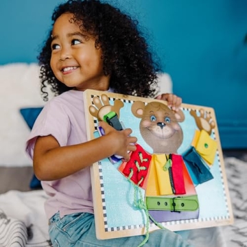 Melissa & Doug Puzzle Board for Kids - Learn Dressing Skills