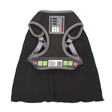 Star Wars Darth Vader Cosplay Dog Harness for Medium Dogs, Medium (M) | Black Medium Dog Harness is Cute No Pull Dog Harness with Hood | Star Wars Merch for Dogs or Star Wars Pet Costume
