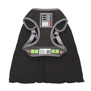 Star Wars Darth Vader Cosplay Dog Harness for Medium Dogs, Medium (M) | Black Medium Dog Harness is Cute No Pull Dog Harness with Hood | Star Wars Merch for Dogs or Star Wars Pet Costume