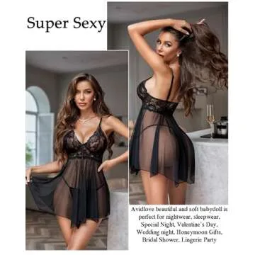 Elegant Avidlove Babydoll Set for Special Occasions