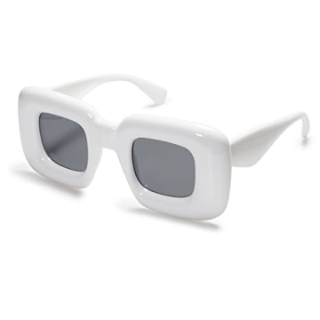 VANLINKER Trendy Chunky Retro Square Sunglasses for Stylish Fun