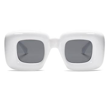 VANLINKER Trendy Chunky Retro Square Sunglasses for Stylish Fun