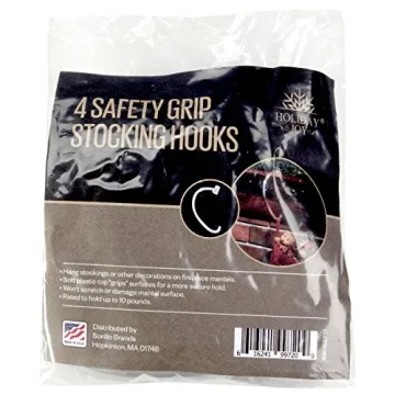 Holiday Joy Safety Grip Stocking Holders for Damage-Free Decor